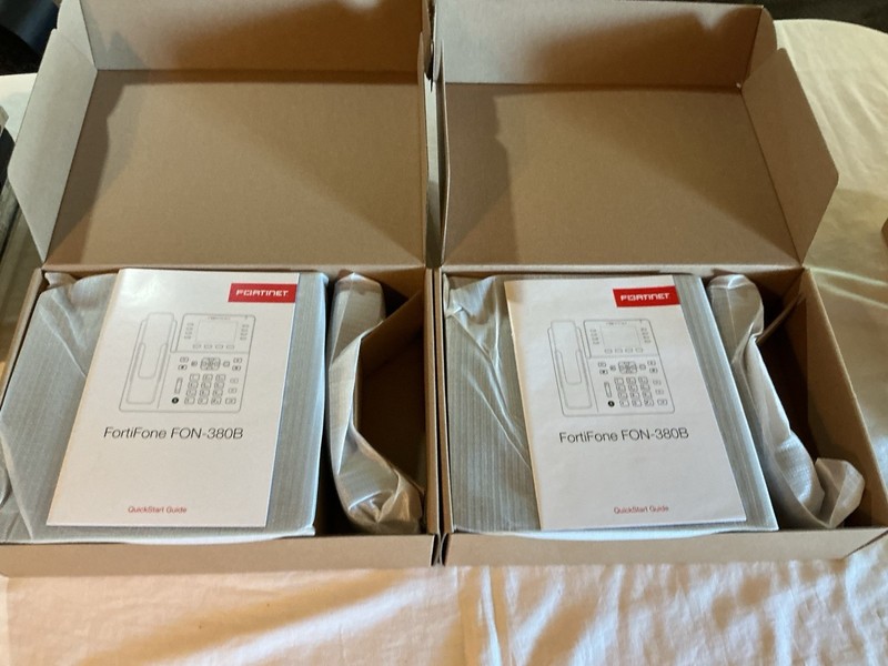 Lot 2 NEW Fortinet FORTIFONE FON-380B PoE IP Business Phones Color LCD