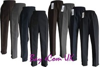New Women’s Ladies Half Elastic Straight Leg Trousers Pants UK Size 12 to 24