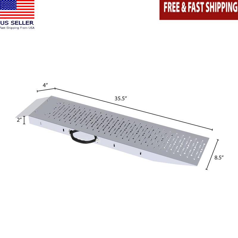 2 Piece  Loading Ramps Set ATV Motorcycle Mower 1200 lb Shed Ramp Set Heavy Duty