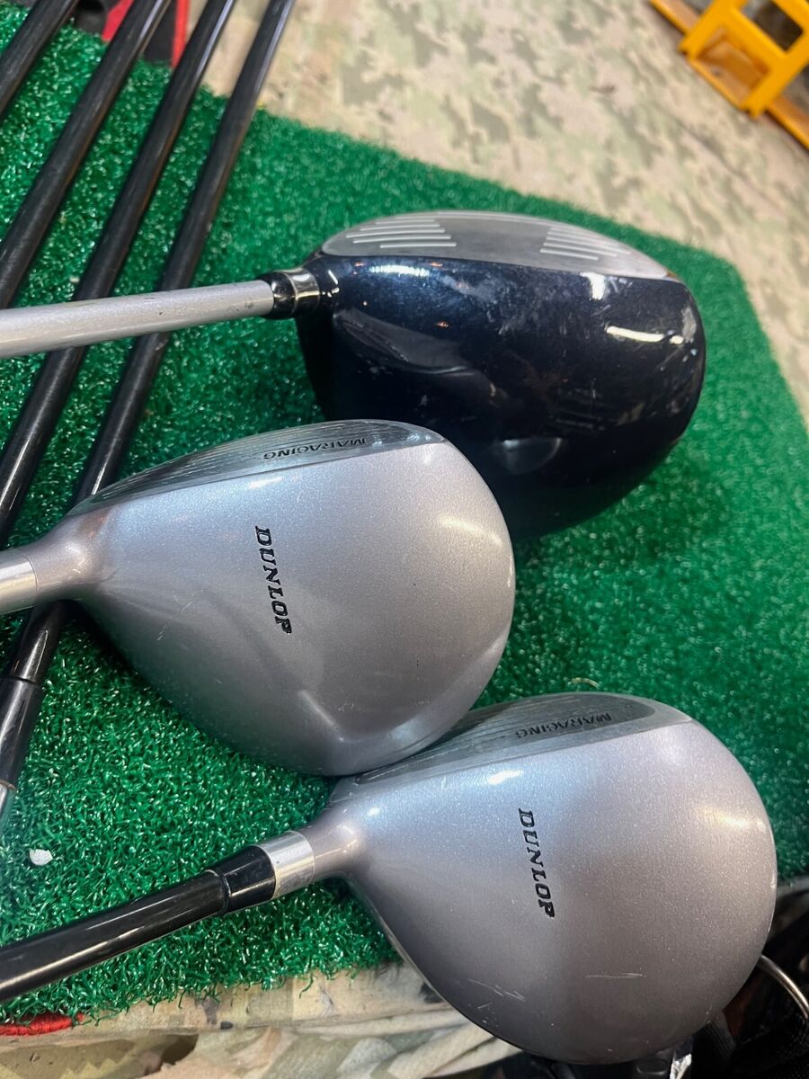 DUNLOP QUADRA LINK MULTI-METAL IRONS AND 3 WOODS-GOOD GRIPS DUNLOP QUADRA LINK MULTI-METAL IRONS AND 3 WOODS-GOOD GRIPS