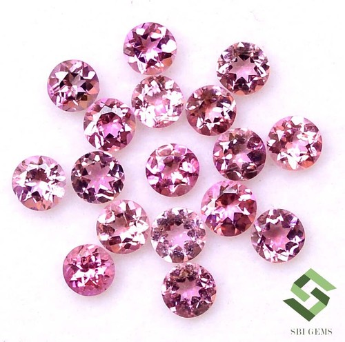 2.70 CTS Natural Pink Tourmaline Round Cut 3.50 mm Lot 17 Pcs Loose Gemstones - Picture 2 of 6