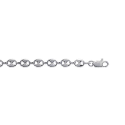 Bracelet Maille Grain De Café En Argent Massif 925 - 18 Cm - Bijouxia Pour Femme/ado