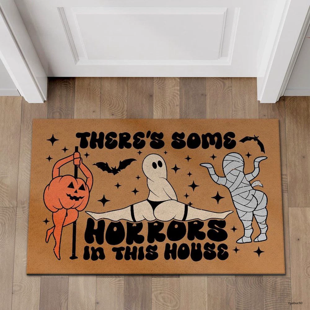 Funny There's Some Horrors In This House Doormat