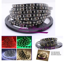 5M Black PCB 3528 white Red strip light waterproof 300/600 LED Ribbon Tape lamp