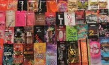 10  assorted Tanning Lotion Sample Packets ALL different  packets Major Brands