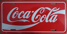 Vintage Coca-Cola License Plate Embossed Metal New Old Stock circa 1993 #2727