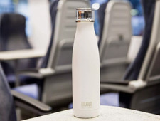 Built Stainless Steel Double Walled Thermal Water Flask Water Botte White