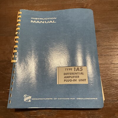 Tektronix Type 1A5 Differential Amplifier Plug-In Unit Instruction 070-0638-00