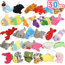 30 Mini Plush Toys Bulk Party Favors Claw Machine Prizes Classroom Rewards Gifts