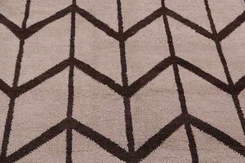 Trellis Moroccan Oriental Area Rug Hand-knotted Wool Living Room Carpet 9x12 ft - Picture 7 of 12