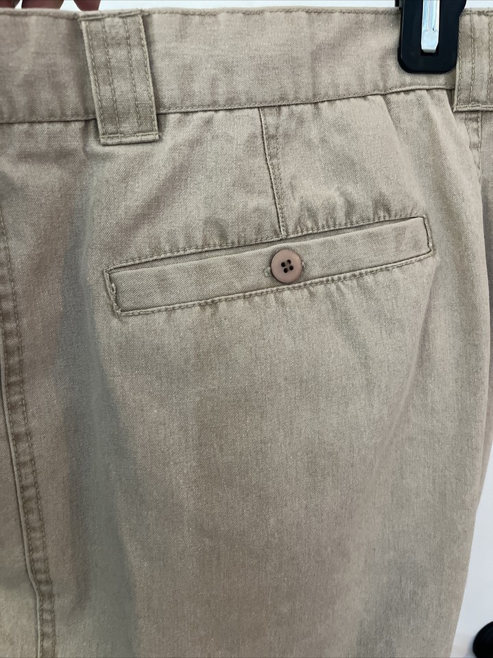 Men's Khaki Pants 38x34 Loafers Reed & James Pleats Cotton Blend eBay