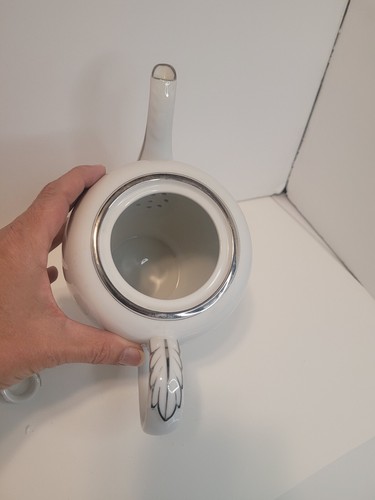 Vintage Fukagawa Teekanne mit handbemalten Silberakzenten - Bild 6 von 7