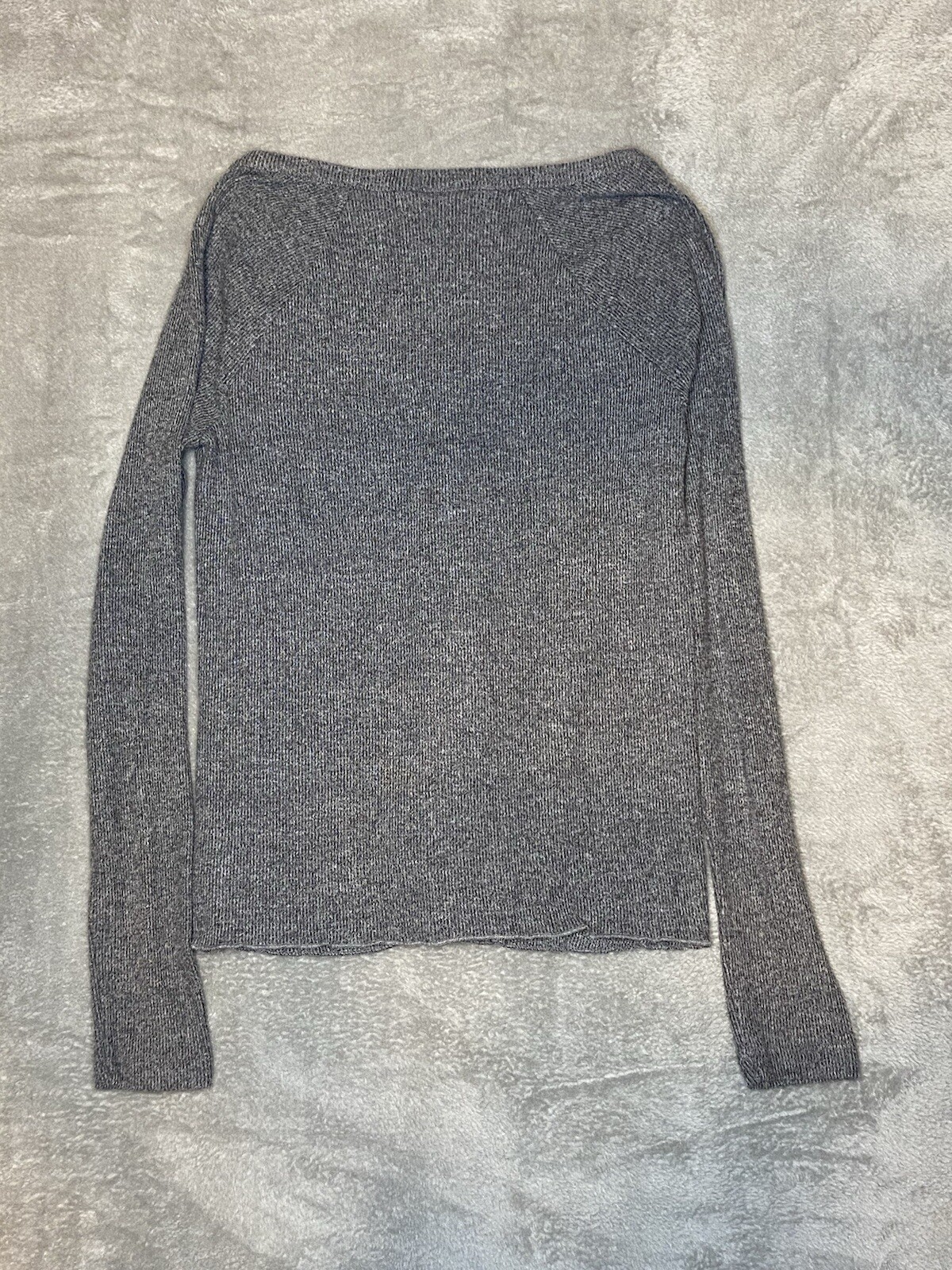 Universal Thread Marbled Gray Knit Long Sleeve He… - image 9