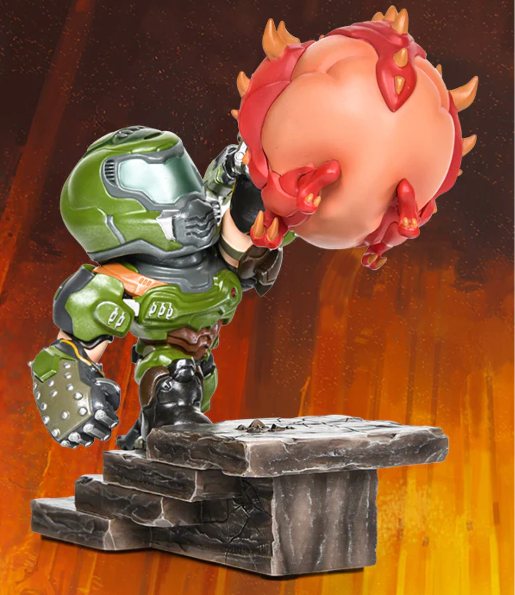 Doom Eternal Slayer VS Cacodemon Mini Collectible Figure Statue
