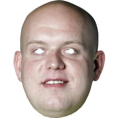 FUNKYBUNKY Michael van Gerwen Darts Celebrity Card Gesichtsmaske - Ready To Wear - Kostüm