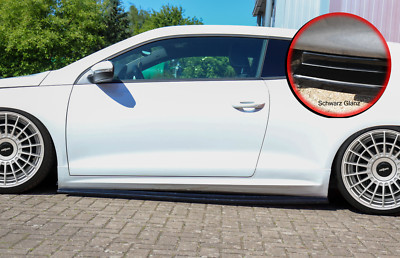 Cup Seitenschweller aus ABS in schwarz glanz für VW Scirocco 3 mit R-Line