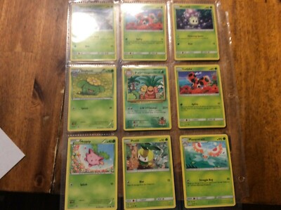 18 Pokémon cards grass type for binder