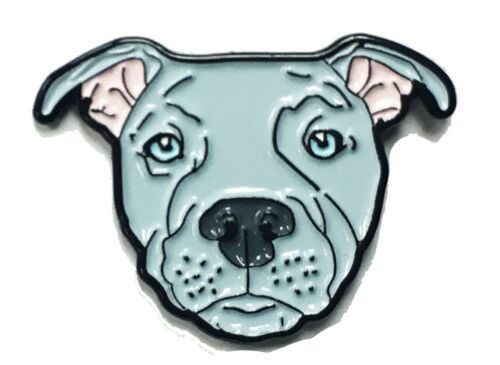 Blue Pitbull American Bully Pit Bull Terrier Breed Dog Lover Enamel Lapel Pin - Picture 1 of 1