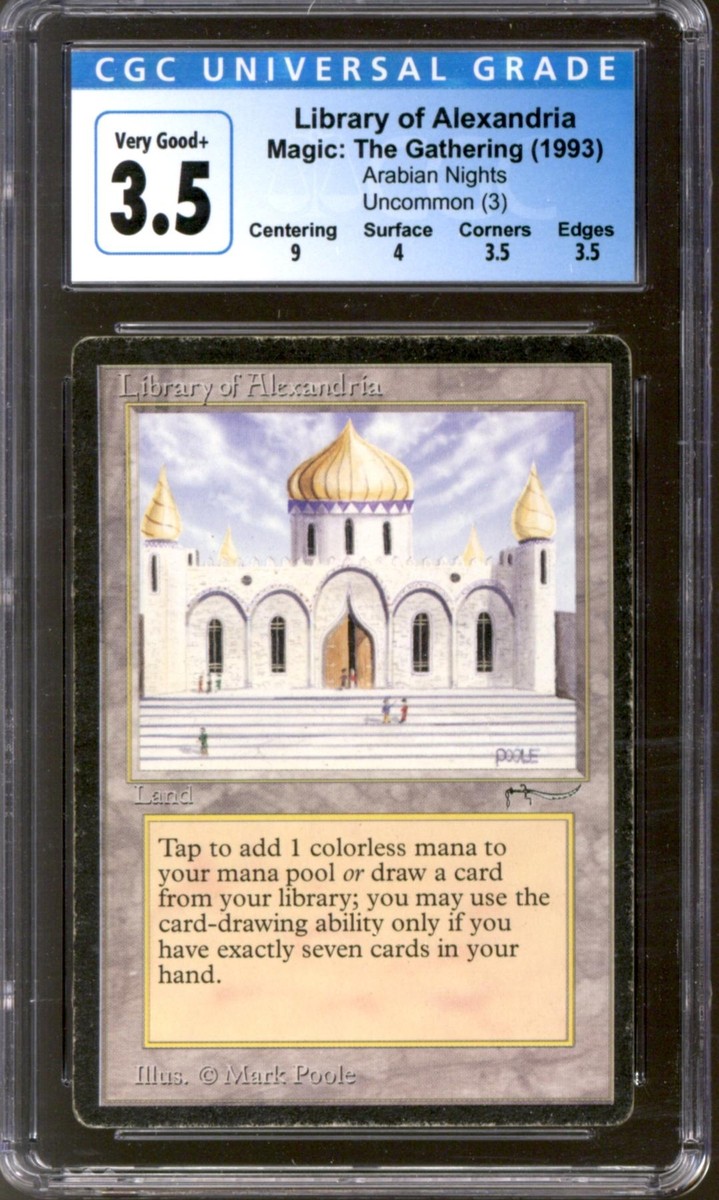 Magic MTG Arabian Nights Library of Alexandria CGC 3.5 Magic MTG Arabian Nights Library of Alexandria CGC 3.5