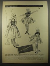 1954 Saks Fifth Avenue Dresses by Joseph Love Ad - S.F.A's New Sister - Act