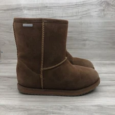 Emu Australia Boots Kids 2 Brown Suede Slip On Lined Winter Boots