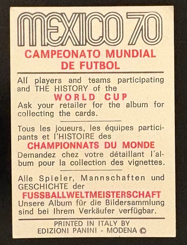 PANINI WORLD CUP 1970 CZERWONY/CZARNY - WYBIERZ SWOJE KARTY - Zdjęcie 216 z 348