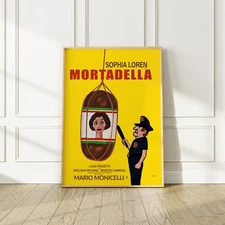 Mortadella 1971 Movie Poster With Sophia Loren, design by Savignac
