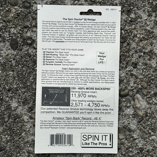 Spin Doctor RI Wedge Insert Nickel Right Hand Golf Club 05614 Sealed NEW - Picture 5 of 10