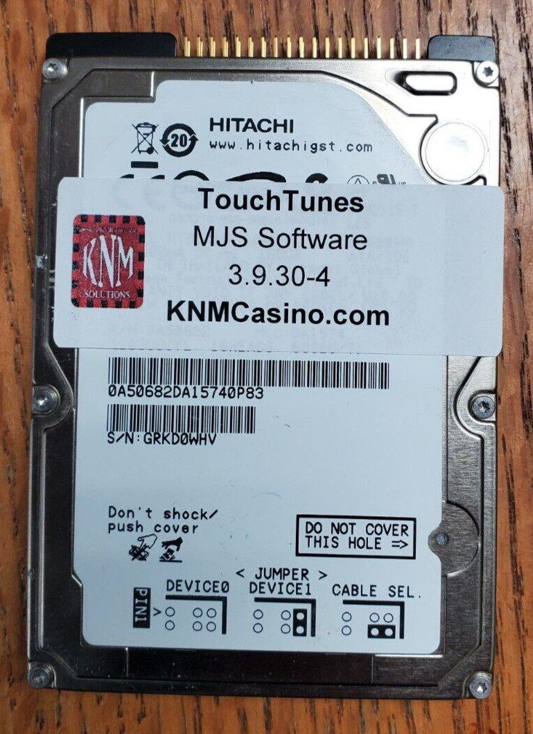 TOUCHTUNES HARD DRIVE GEN3 SOFTWARE FOR MJS COMPUTER 160GB WITH OUT TRAY