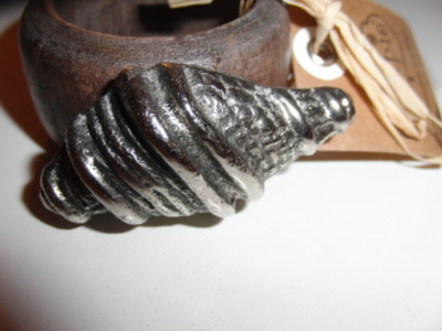 MUD PIE DESIGN Serviettenring STONE MOUNTAIN Deko NEU Orig Shell USA Muschel