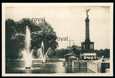 Berlin around 1930 Victory Column and Fountain Photo 9x6cm