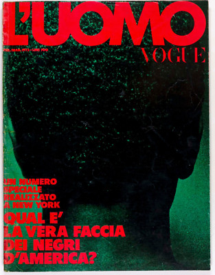 BLACK ISSUE L'uomo Vogue 1972 Feb JAMES BALDWIN Miles Davis