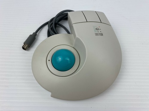 Vintage Logitech T-CD2-6F PS/2 Wired Trackball TrackMan Stationary ...