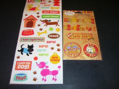 2 pkgs Stickers with  DOG Theme - Bow Wow Stacked stickers, Me & my big ideas