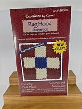 Creations by Caron Patriotic Quilt Block 6"X6" Rug Hook Starter Kit Cross SR0002