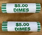 2011 P & D Sealed Roosevelt Dime Coin Bank Rolls. 100 Coins. BU Ends! 🪙🔥
