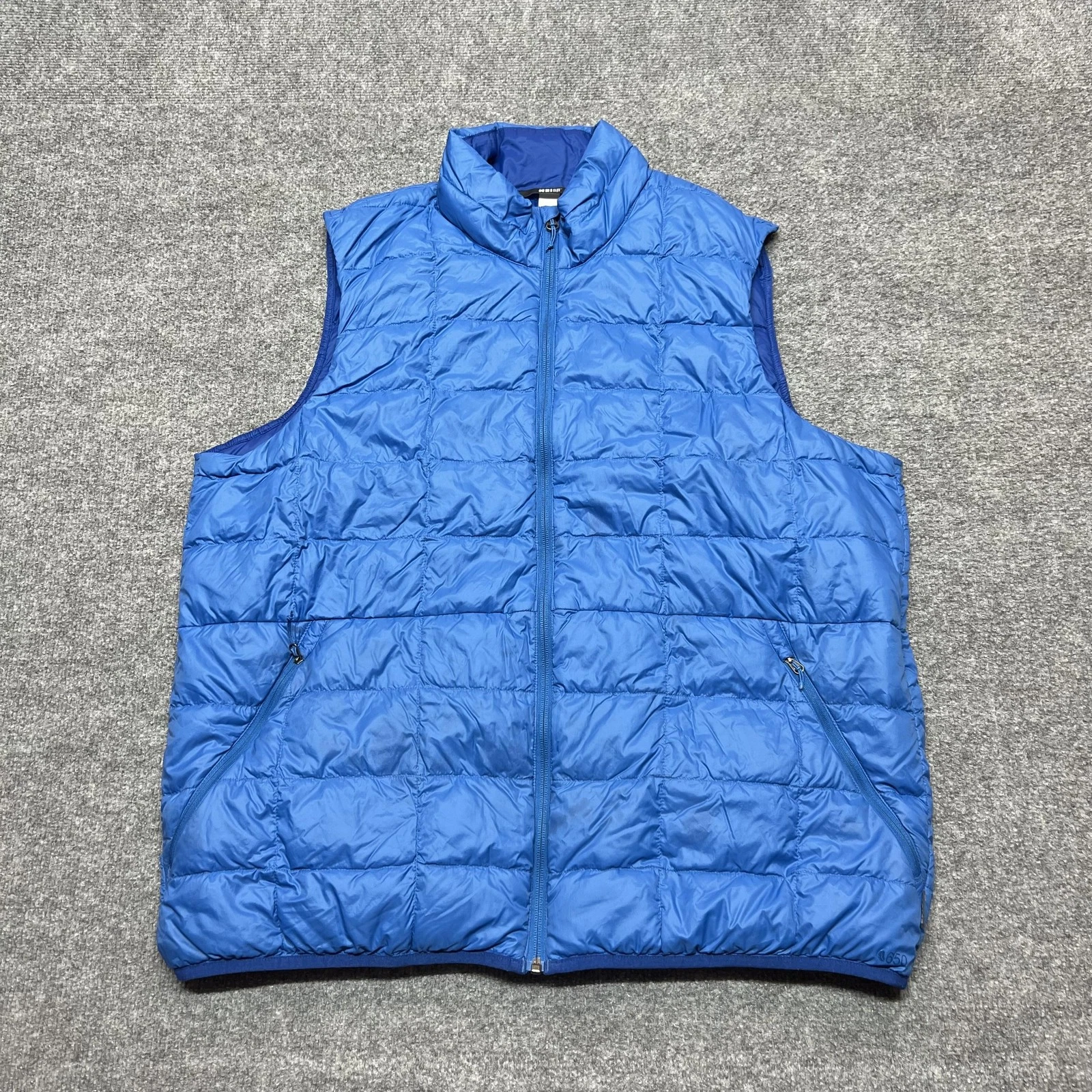 REI Co-op Vest Mens XL Blue Down Puffer Full Zip Quilted Outdoor Hiking