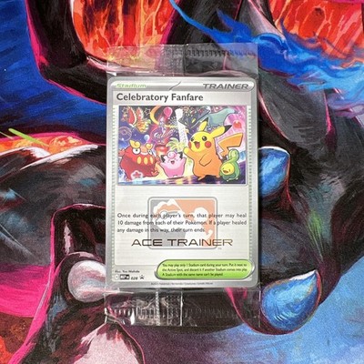Pokemon Celebratory Fanfare Ace Trainer Promo Karte Mint Sealed MEP028 Englisch