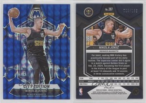 2023-24 Panini Mosaic City Edition Blue Mosaic Prizm /199 Nikola Jokic #287