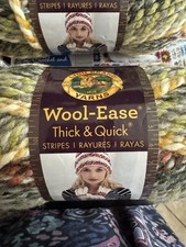 2 Lion Brand Wool Ease Thick And Quick Yarn Super Bulky 6 Coney Island Color