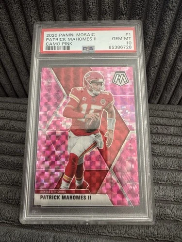 2020 Panini Mosaic Pink Camo Prizm #1 Patrick Mahomes II Chiefs PSA 10 GEM MINT
