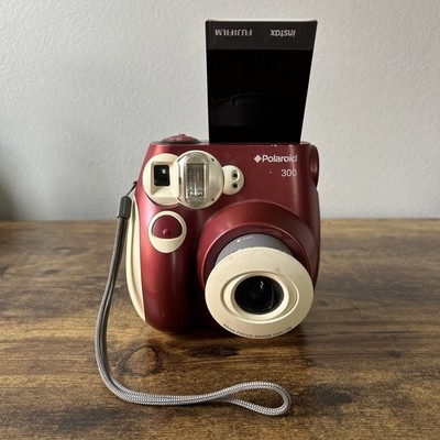 Polaroid 300 Instant Film Camera Red Fujifilm Instax Mini Compatible - Tested