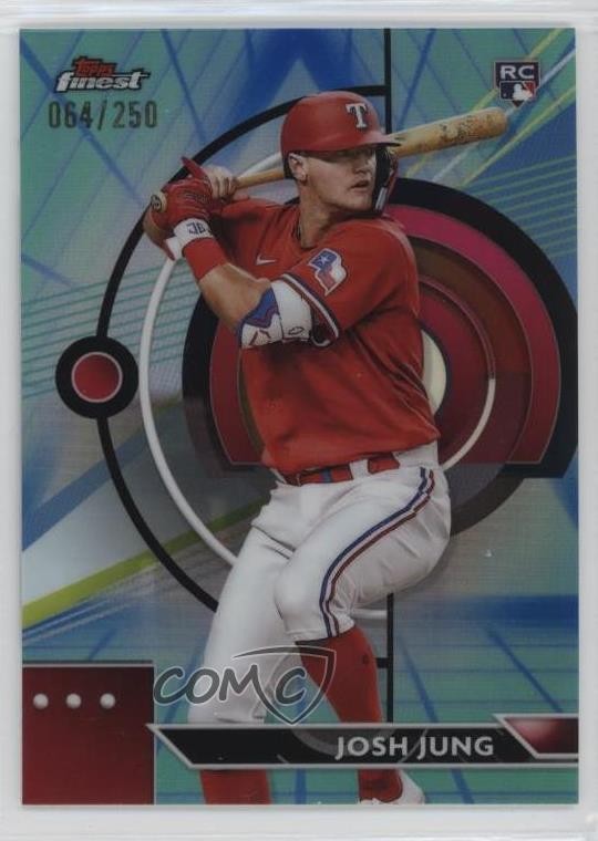 2023 Topps Finest Blue/Aqua Vapor Refractor 64/250 Josh Jung #75 11ci