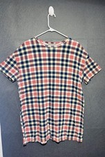 Zara Trafaluc Dress Women's M Checkered T-Shirt Short Sleeve