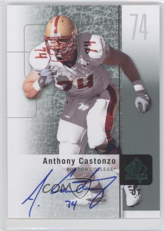 2011 SP Authentic Auto Anthony Castonzo #2 Rookie Auto RC 0t3