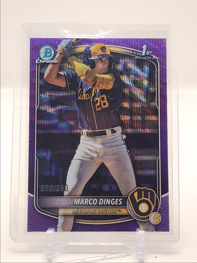 MARCO DINGES 2025 BOWMAN CHROME 1ST PURPLE WAVE BREWERS /250 Q4347