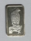 Vintage PAMP Suisse 5 gram .999 Silver Falcon Bar w Sterling Bezel - Pics - Desc