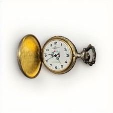 Vintage Time Trends Swiss Made Pocket Watch 17 Jewels AS IS Not Running Vtg Rare