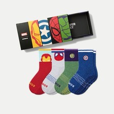Bombas Marvel  Bombas Junior Calf Sock 4-Pack Gift Box Size 12T-Y3