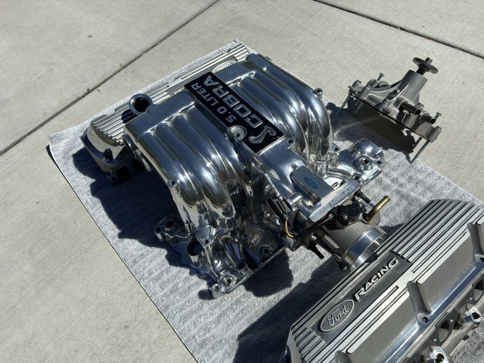 NEW Ford Mustang Foxbody Cobra 5.0L Polished Intake & Y303 SVO Aluminum Heads